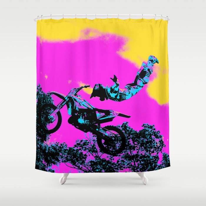 Letting Go Freestyle Motocross Stunt Shower Curtain By Gifts Letting Go Freestyle Motocross Stunt Shower Curtain By Gifts Society6