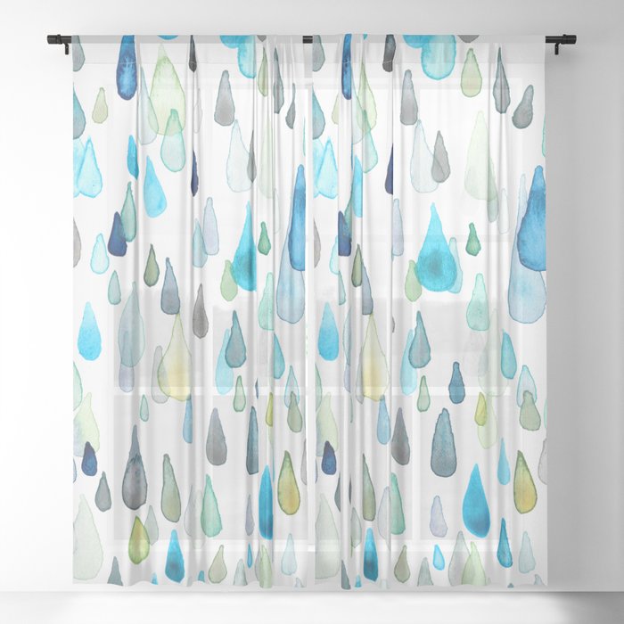 Raindrops Sheer Curtain