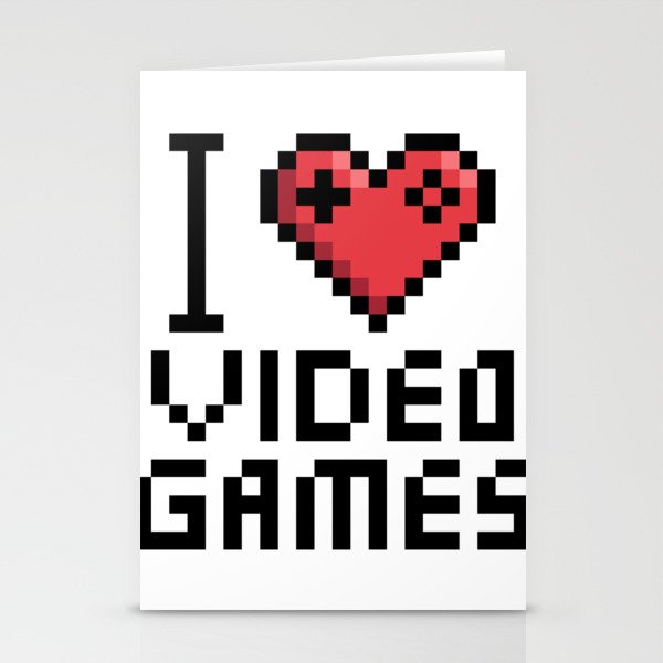 I Love Video Games Stationery Cards