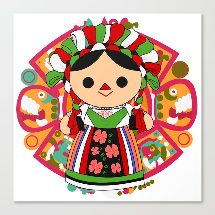 Maria 5 (Mexican Doll) Canvas Print