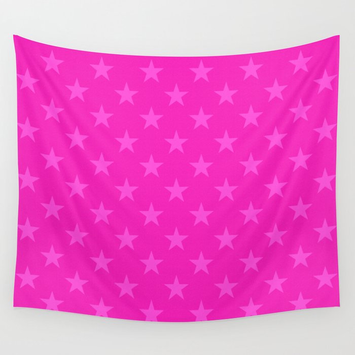 Pink stars pattern Wall Tapestry