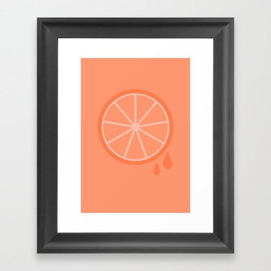 #51 Orange Framed Art Print