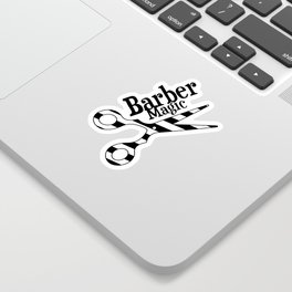 Barber Magic - black and white Sticker | Typo, Barber, Blackandwhite, Sign, Barbering, White, Style, Haircut, Mustache, Shop 