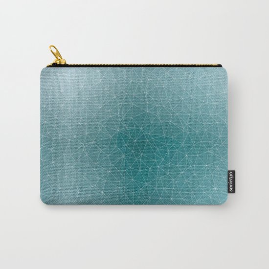 Triangular Cool Blues Carry-All Pouch