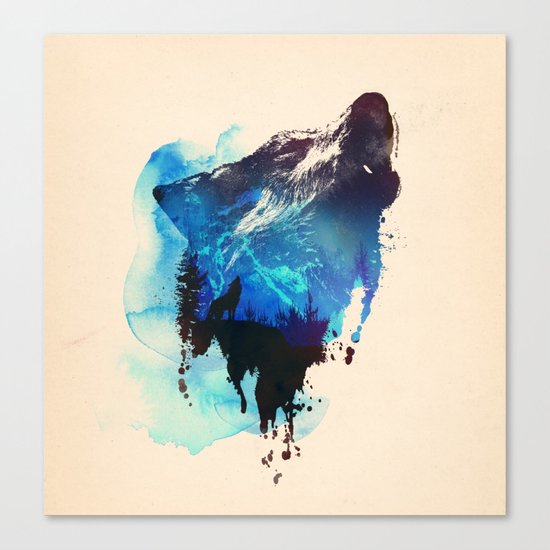 Alone as a wolf Canvas Print