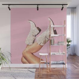 These Boots - Glitter Pink Wall Mural