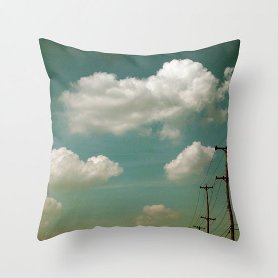 Electric Blue Throw Pillow