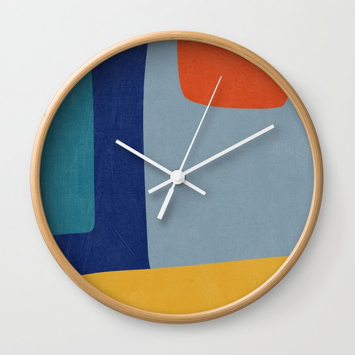 Modern MidCentury Colorful Abstract Wall Clock
