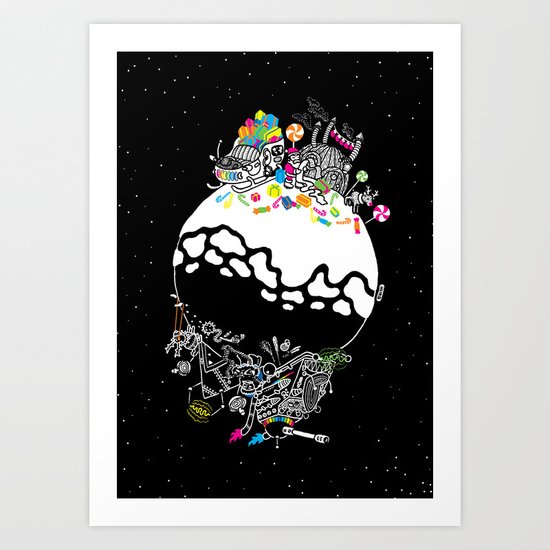 Good Santa / Evil Santa Art Print