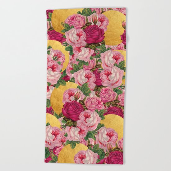 Rosy Gold Beach Towel