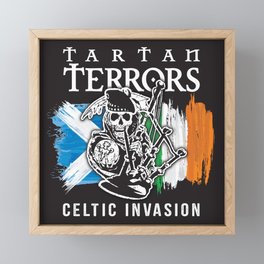 Tartan Terrors Logo with words Framed Mini Art Print