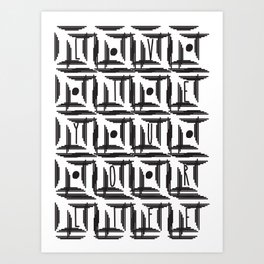b&w Art Print | Black and White, Graphic Design, Pattern 