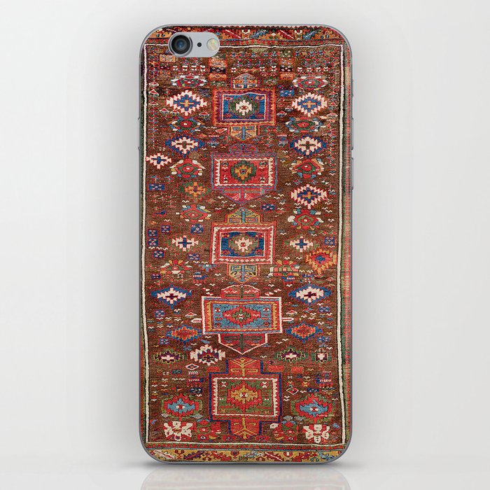 Antique Kurdish Sa'uj Bulagh Kilim Rug Vintage Tribal Persian Carpet iPhone Skin