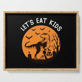 Let's Eat Kids Halloween T-Rex Dinosaur Serving Tray