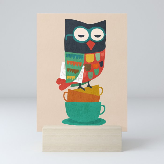 Morning Owl Mini Art Print