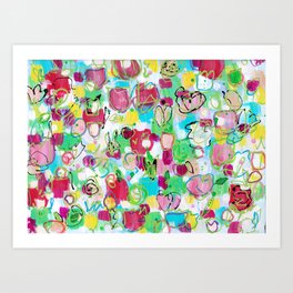 Colorful Abstract Floral Pattern Art Print