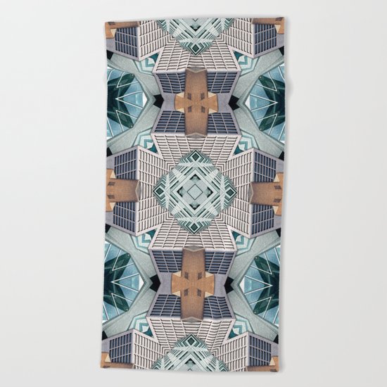 City Cube Collage Beach Towel