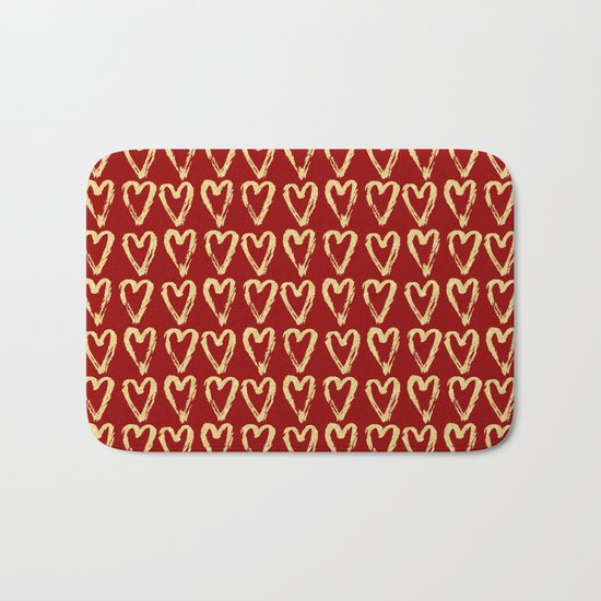 Hearts Of Gold Bath Mat