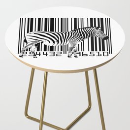 zebra barcode Side Table