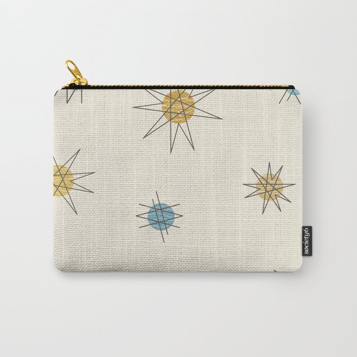 Atomic Age Sputnik Starburst Planets Carry-All Pouch