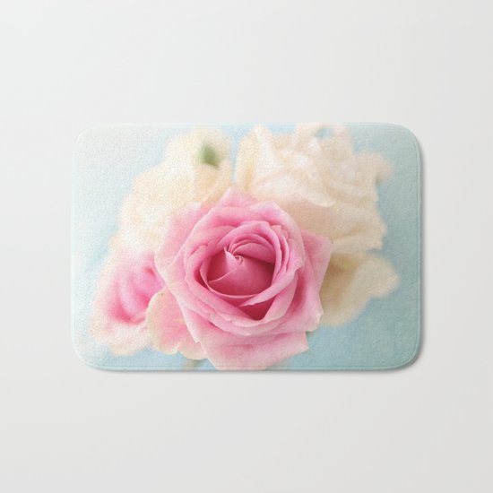 pastel roses Bath Mat