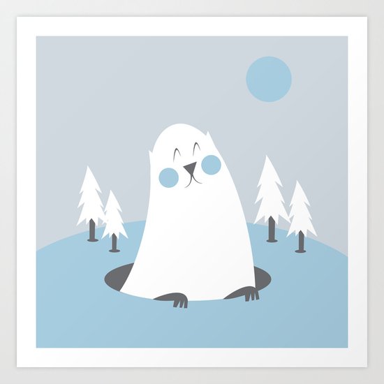 Groundhog Art Print