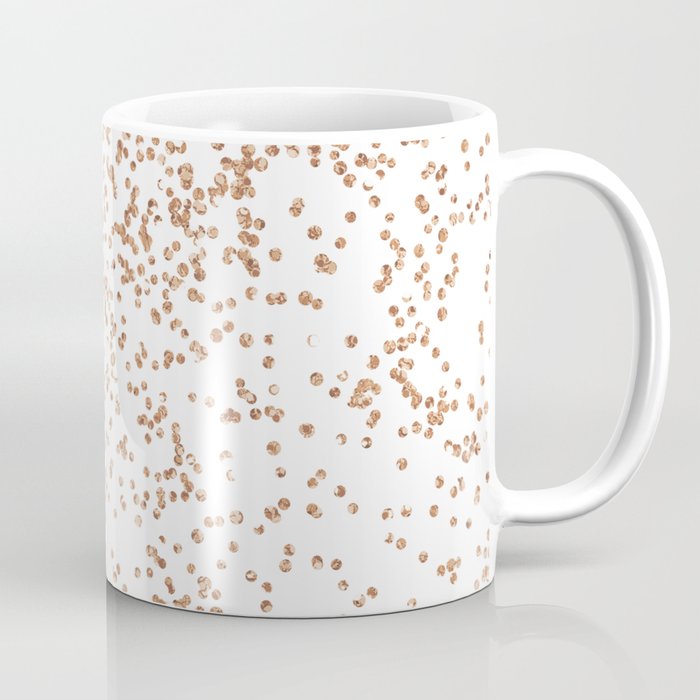 Rose Gold Glitter Confetti On Transparent Background Coffee Mug By