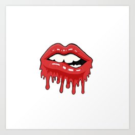 Lip Bite Art Prints For Any Decor Style Society6