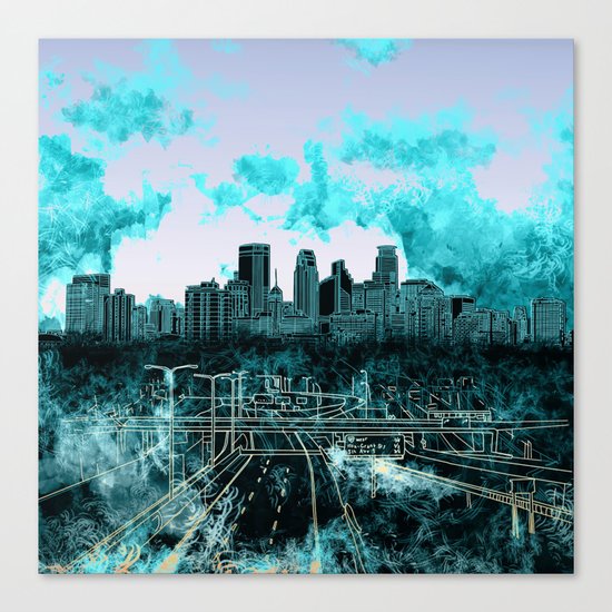 minneapolis city skyline Canvas Print
