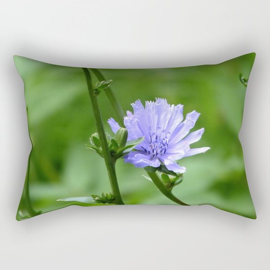 Nature's Garden Purple And Green Rectangular Pillow