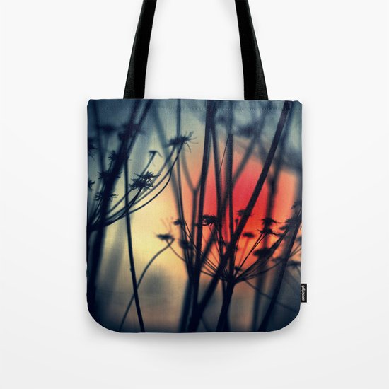 Shapes - dry weeds at sunrise Tote Bag