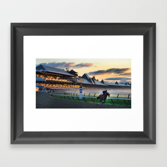 Saratoga Springs Race Course Framed Art Print by maddie12omalley Society6