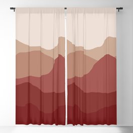 Red mountains Blackout Curtain