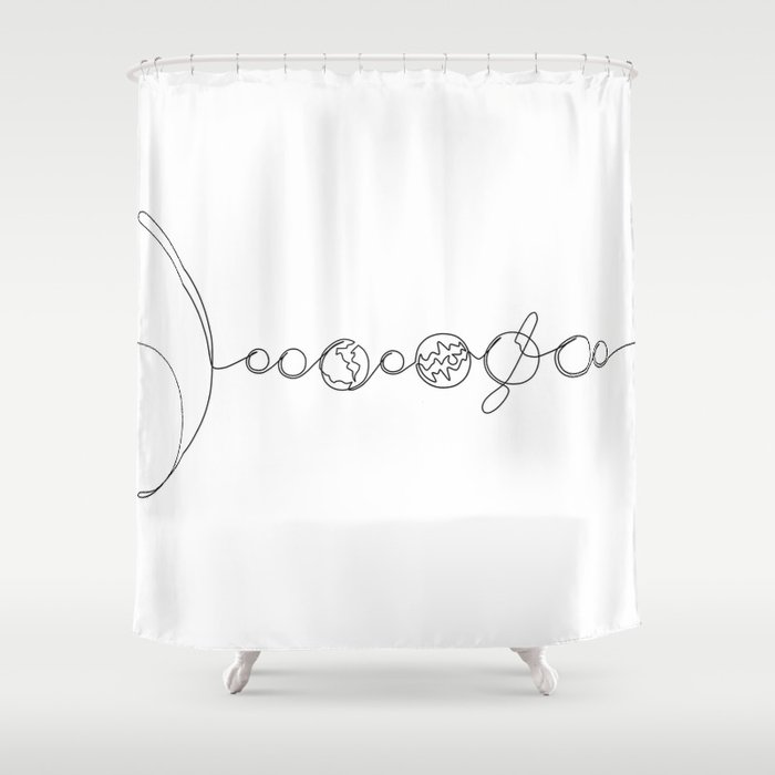 Line To The Universe Shower Curtain By Clflwr Society6