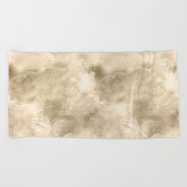 Glam Light Gold Metallic Texture Beach Towel