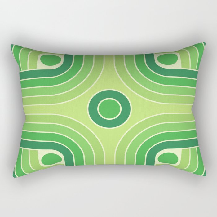 Retro Geometric Abstract Gradated Design 524 Rectangular Pillow