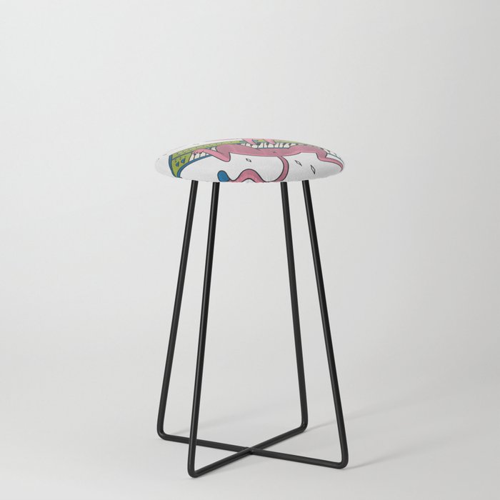 funny Cat Synth Counter Stool