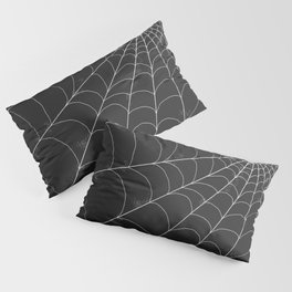 Spiderweb on Black Pillow Sham