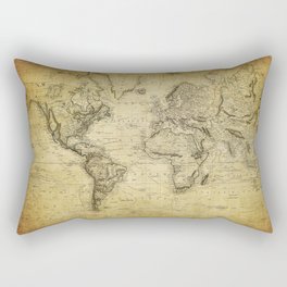 World Map 1814 Rectangular Pillow