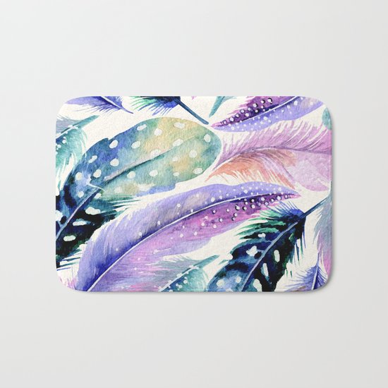 Wild Feathers #society6 #decor #buyart Bath Mat