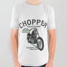 Chopper Custom Motorcycle All Over Graphic Tee