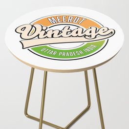 Meerut vintage style logo. Side Table