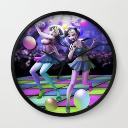 Jiang Shi Wall Clock | Pinup, Girl, Cartoon, Monstergirl, Painting, Dance, People, Disco, Ghosts, Digital 