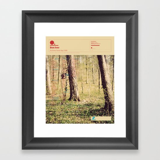 The Visual Mixtape 2010 | For Emma, Forever Ago | 02 / 25 Framed Art Print