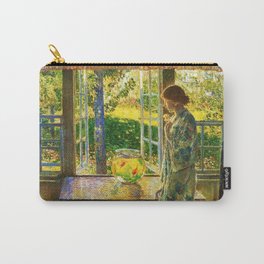 Classical Masterpiece 'The Goldfish Window' by Frederick Childe Hassam Carry-All Pouch