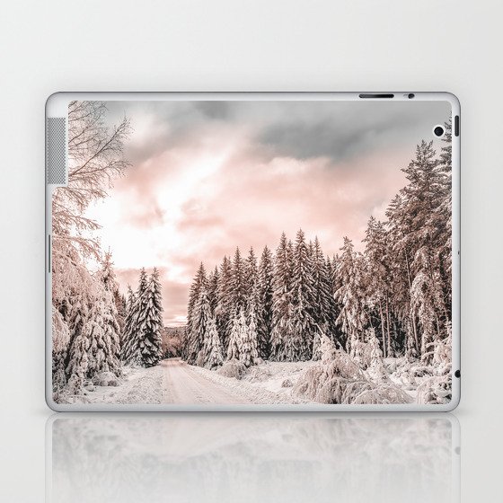 Winter Pine Tree Forest Laptop & iPad Skin