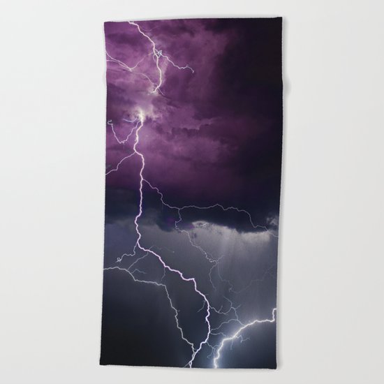 Lightning Parallel Beach Towel