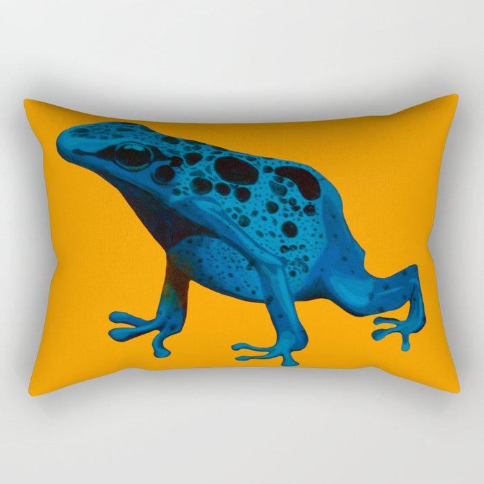 Blue Frog Rectangular Pillow