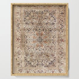 Silk Esfahan Persian Carpet Print Serving Tray