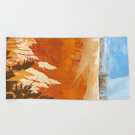 Golden Afternoon Beach Towel